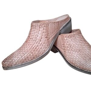 Bed Stu ROAN Woven Leather Womens size 10 Leather Casual Office Comfort Mules
